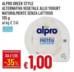 IperFamila Alpro Greek Style Alternativa Vegetale allo Yogurt Naturalmente Senza Lattosio offerta