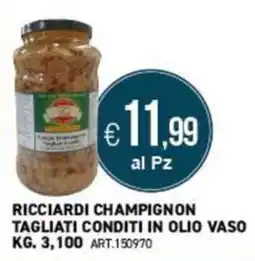 PGS Cash&Carry Ricciardi champignon tagliati conditi in olio vaso offerta