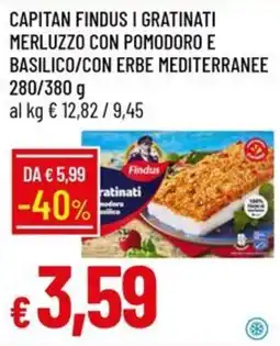 IperFamila Capitan Findus i gratinati merluzzo con pomodoro e basilico offerta