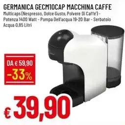 IperFamila Germanica macchina caffè offerta