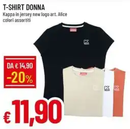 IperFamila T-shirt donna Kappa offerta