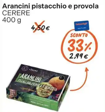 Arancini pistacchio e provola Cerere