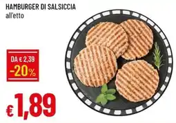 IperFamila Hamburger di salsiccia all'etto offerta
