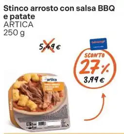 Gelmarket Stinco arrosto con salsa BBQ e patate Artica offerta
