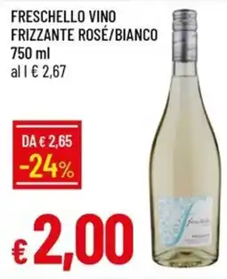 IperFamila Freschello vino frizzante rosé/bianco offerta