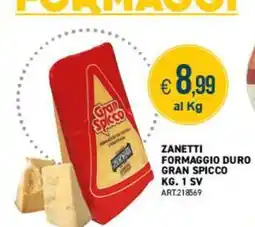 PGS Cash&Carry Zanetti Formaggio Duro Gran Spicco offerta