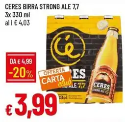 IperFamila Ceres birra strong ale offerta