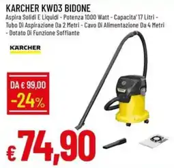 IperFamila Karcher KWD3 bidone offerta