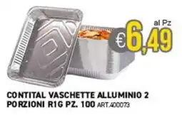 PGS Cash&Carry Contital vaschette alluminio 2 porzioni offerta