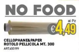 PGS Cash&Carry Cellophane&Paper Rotolo Pellicola Mt. 300 offerta