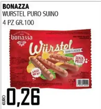 Big Food Bonazza Würstel puro suino offerta