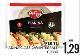 Mazzeo Supermercati Piadina classica/integrale Per Te offerta