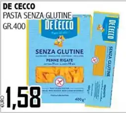 Big Food De Cecco pasta senza glutine penne rigate offerta