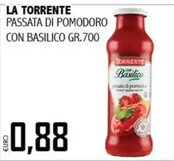 Big Food La Torrente passata di pomodoro con basilico offerta