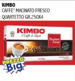 Big Food Kimbo Caffè Macinato Fresco offerta