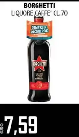 Big Food Borghetti liquore caffè offerta