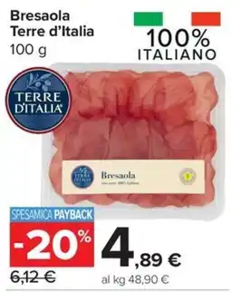Carrefour Express Bresaola Terre d'Italia offerta