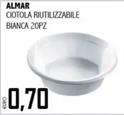 Big Food Almar ciotola riutilizzabile bianca offerta