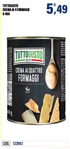 Adhoc Tutto Gusto crema ai quattro formaggi offerta