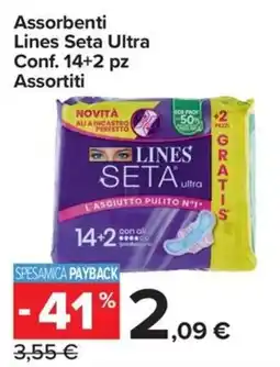 Carrefour Express Assorbenti Lines Seta Ultra offerta
