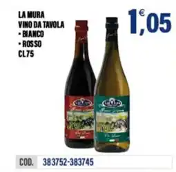 Adhoc La Mura vino da tavola bianco rosso offerta