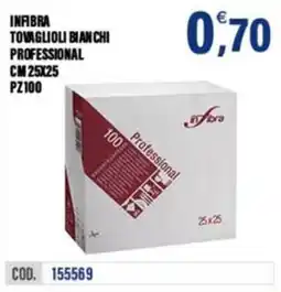 Adhoc Tovaglioli bianchi professional Infibra offerta