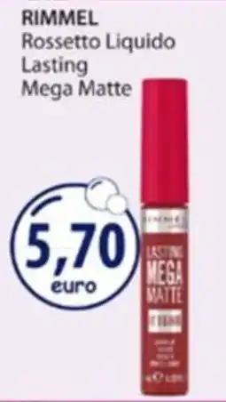 Acqua & Sapone Rimmel Rossetto Liquido Lasting Mega Matte offerta