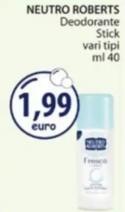 Acqua & Sapone Neutro Roberts deodorante stick offerta