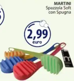 Acqua & Sapone Martini spazzola soft con spugna offerta