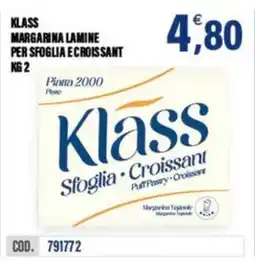 Adhoc Klass margarina lamine per sfoglia e croissant offerta