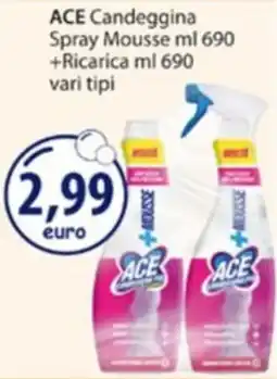 Acqua & Sapone ACE Candeggina Spray Mousse offerta