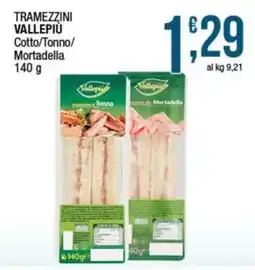Sidis Tramezzini Vallepiù Cotto/Tonno/Mortadella offerta