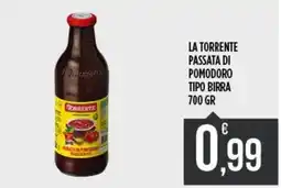 Supermercato Pollio La Torrente passata di pomodoro tipo birra offerta