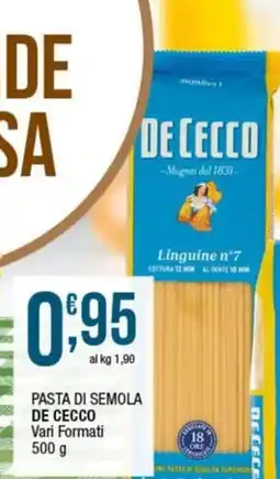 Sidis Pasta di semola De Cecco offerta