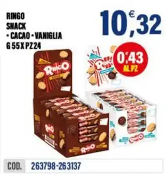 Ringo snack cacao vaniglia