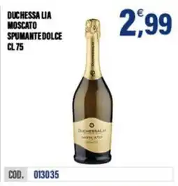 Adhoc Duchessa lia moscato spumante dolce offerta