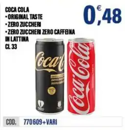 Adhoc Coca Cola Zero Zuccheri Zero Caffena offerta