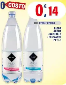 Adhoc RioBa acqua naturale frizzante offerta