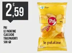 Supermercato Pollio Pai le patatine classiche trasparenti offerta