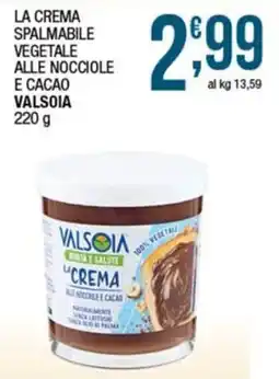 Sidis La crema spalmabile vegetale alle nocciole e cacao Valsoia offerta