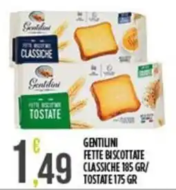 Supermercato Pollio Gentilini fette biscottate classiche offerta