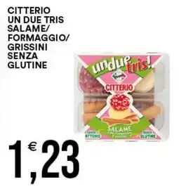 Vantaggio Cash&Carry Citterio un due tris salame/ formaggio/ grissini senza glutine offerta