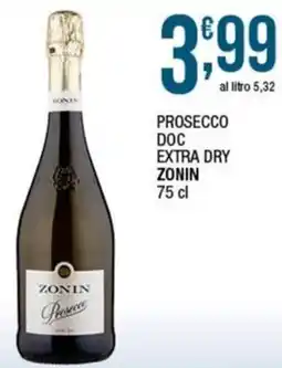 Sidis Prosecco DOC Extra Dry Zonin offerta