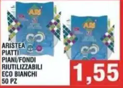 Bitar Aristea piatti piani/fondi riutilizzabili eco bianchi offerta