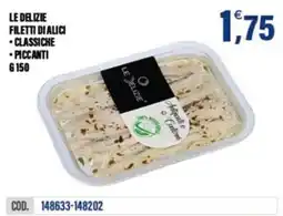 Adhoc Le delizie filetti di alici classiche piccanti offerta
