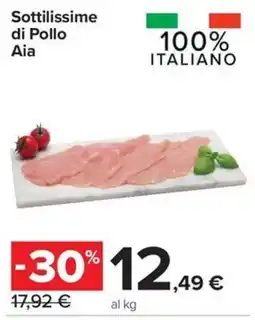 Carrefour Express Sottilissime di Pollo Aia offerta