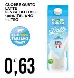 Vantaggio Cash&Carry Cuore e Gusto latte senza lattosio offerta