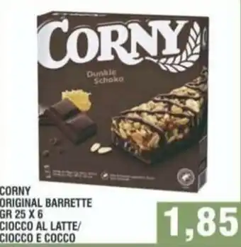 Corny original barrette ciocco al latte/ciocco e cocco