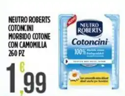 Supermercato Pollio Neutro Roberts Cotoncini morbido cotone con camomilla offerta