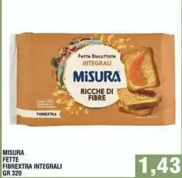 Bitar Misura fette biscottate integrali fibrextra offerta